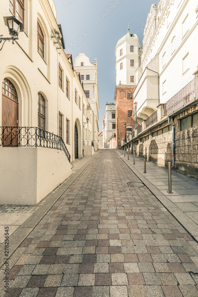 Szczecin. Historical architecture and street