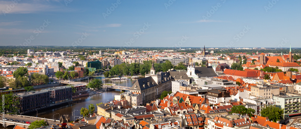 Panorama of the city.  Wroclaw.  Poland