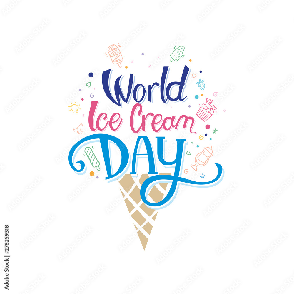 World Ice Cream Day Mnemonic Stock Vector Adobe Stock