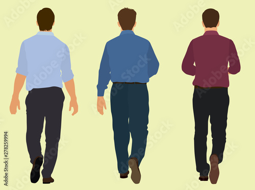 Business Men Walking Away