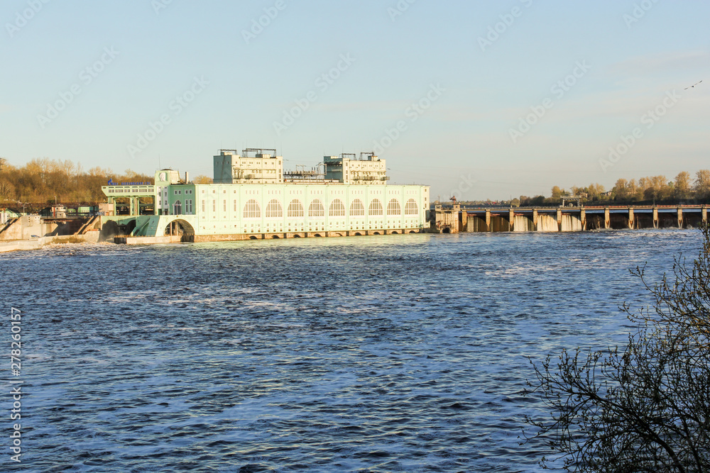 Volkhov hydroelectric dam.