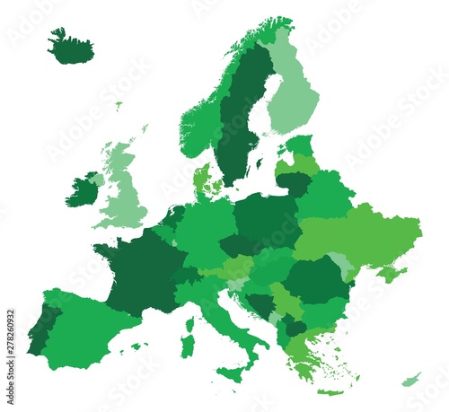 Map of Europe with countries