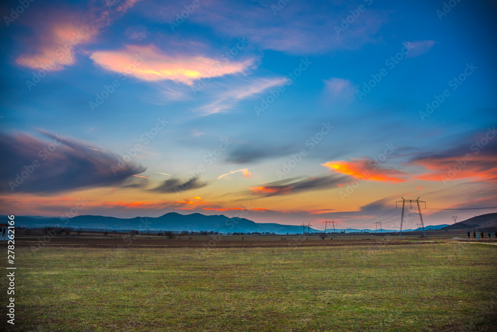 Obraz premium Sun set in the springtime