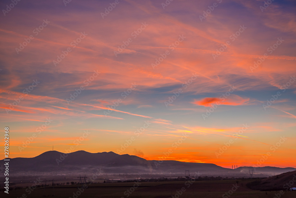 Red sky at the sunset Red sky at the sunset