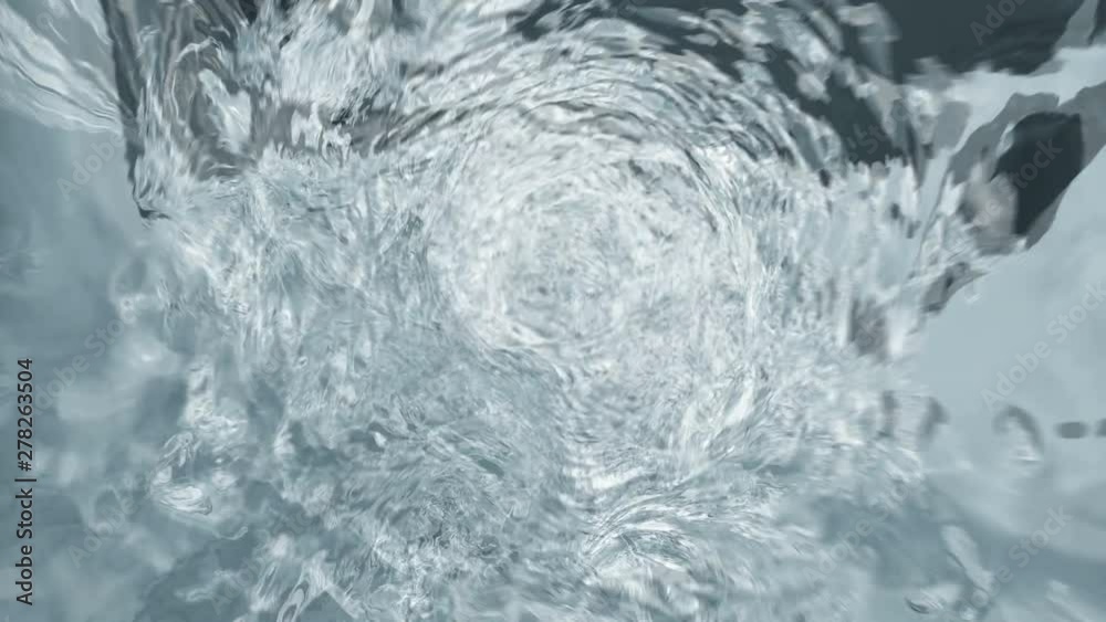 Water tunnel loop. 4K video
