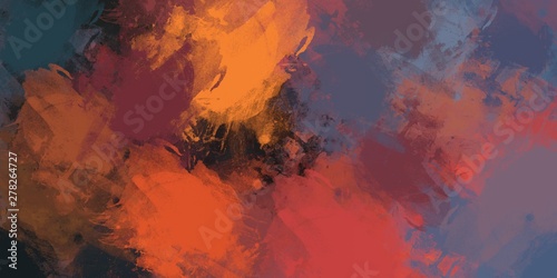 Color texture. Wide brush. Abstract. Modern art. Wall painting. Oil painting. Handmade background. Colorful pattern. Painterly mix. 2d illustration. Backdrop material.