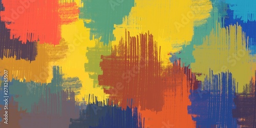 Canvas surface. Oil painting. Wall painting. Backdrop material. Wide brush. Colorful pattern. Color texture. Modern art. 2d illustration. Handmade background. Painterly mix. 