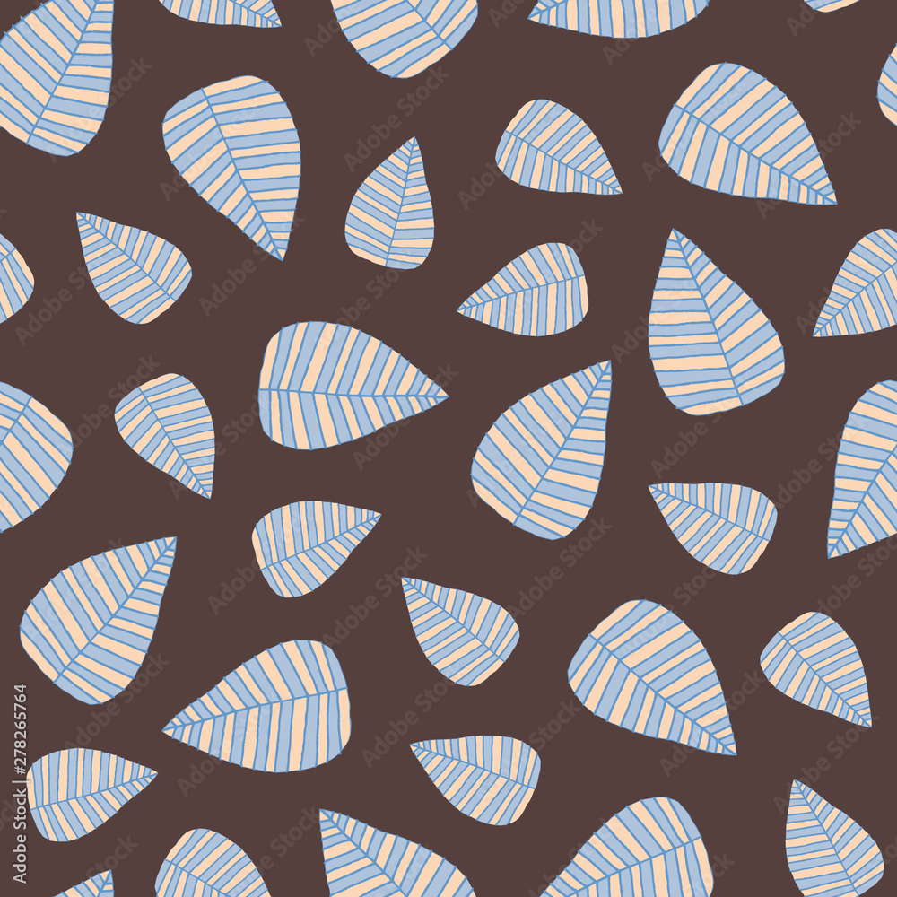 Leaves seamless pattern in scandinavian style. Illustration hand drawing. Design for fabric, textile. Leaves seamless pattern in scandinavian style. Illustration hand drawing. Design for fabric, textile.
