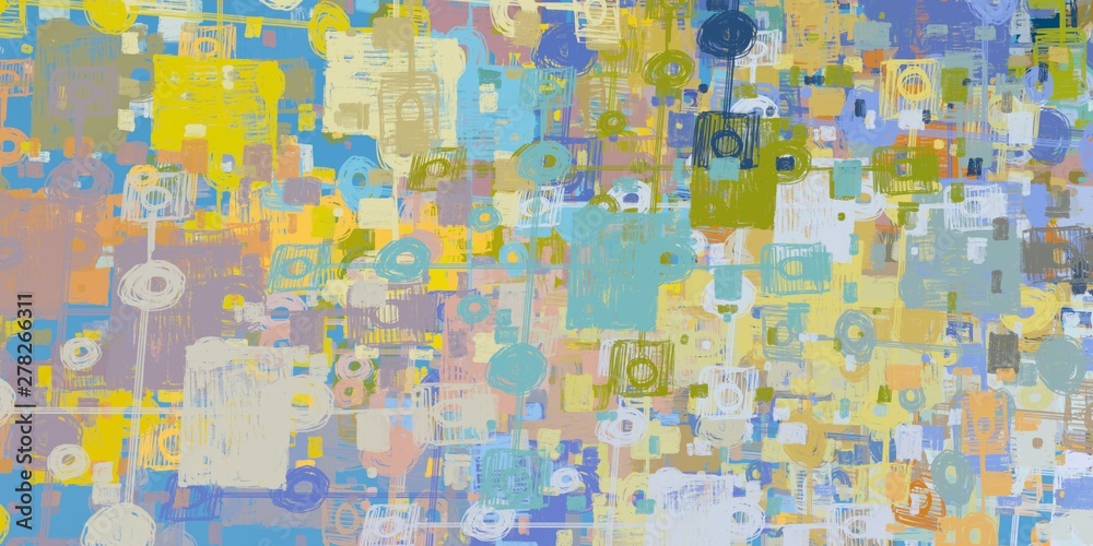 Fototapeta premium Colorful pattern. Canvas surface. Backdrop material. Handmade background. Modern art. Wide brush. Painterly mix. Oil painting. Abstract. Wall painting. 2d illustration. 