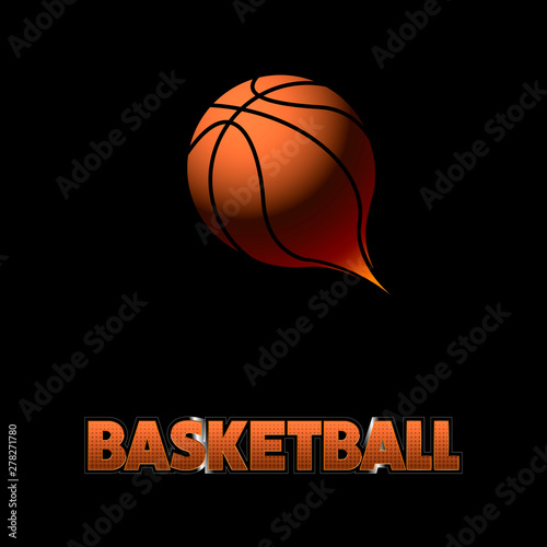 Isolated basketball poster with a ball and text- Vector © laudiseno