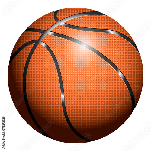 Isolated realistic basketball ball on a white background - Vector