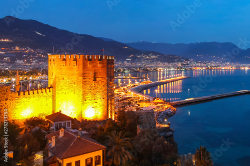 Принти на полотні alanya marina at night