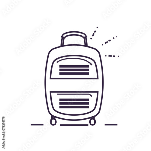 travel suitcase equipment isolated icon