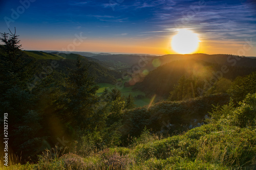 sunset in the mountains