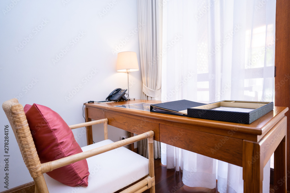 Fototapeta premium desk for work in office room
