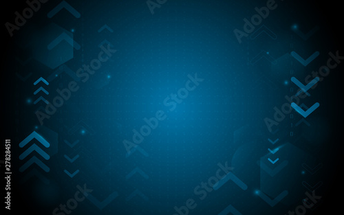 Abstract blue geometric shape with technology digital hi futuristic background