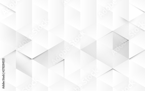 Abstract white geometric 3d interior background. vector illustration