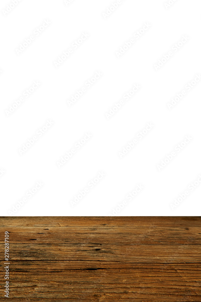 Empty top of floor wooden table for background Empty top of floor wooden table for background