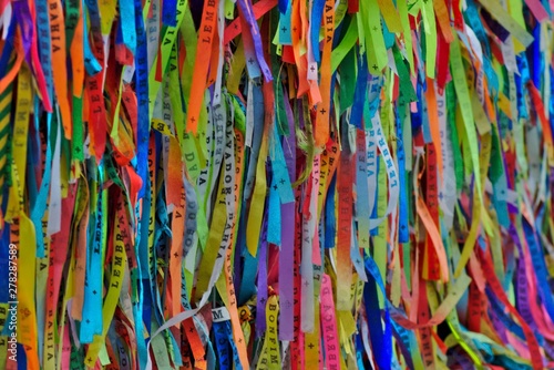 Colorful Senhor do Bonfim ribbons, Salvador, Bahia, Brazil photo