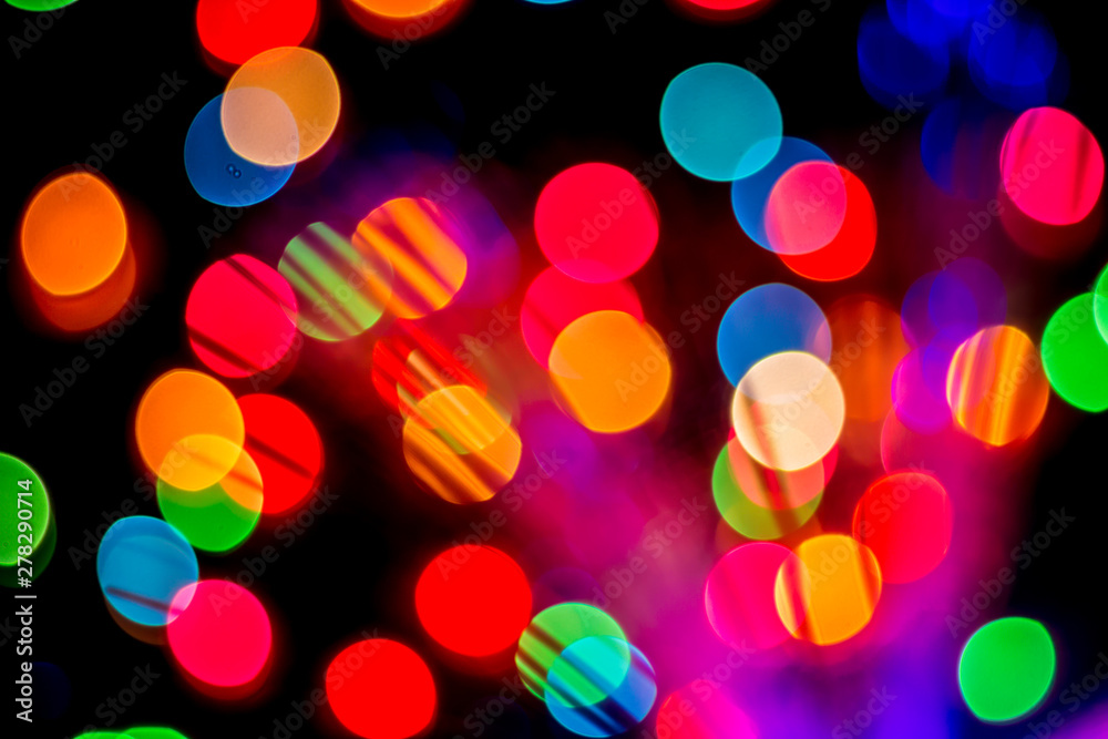 Abstract bokeh lights with black background. Abstract bokeh lights with black background.