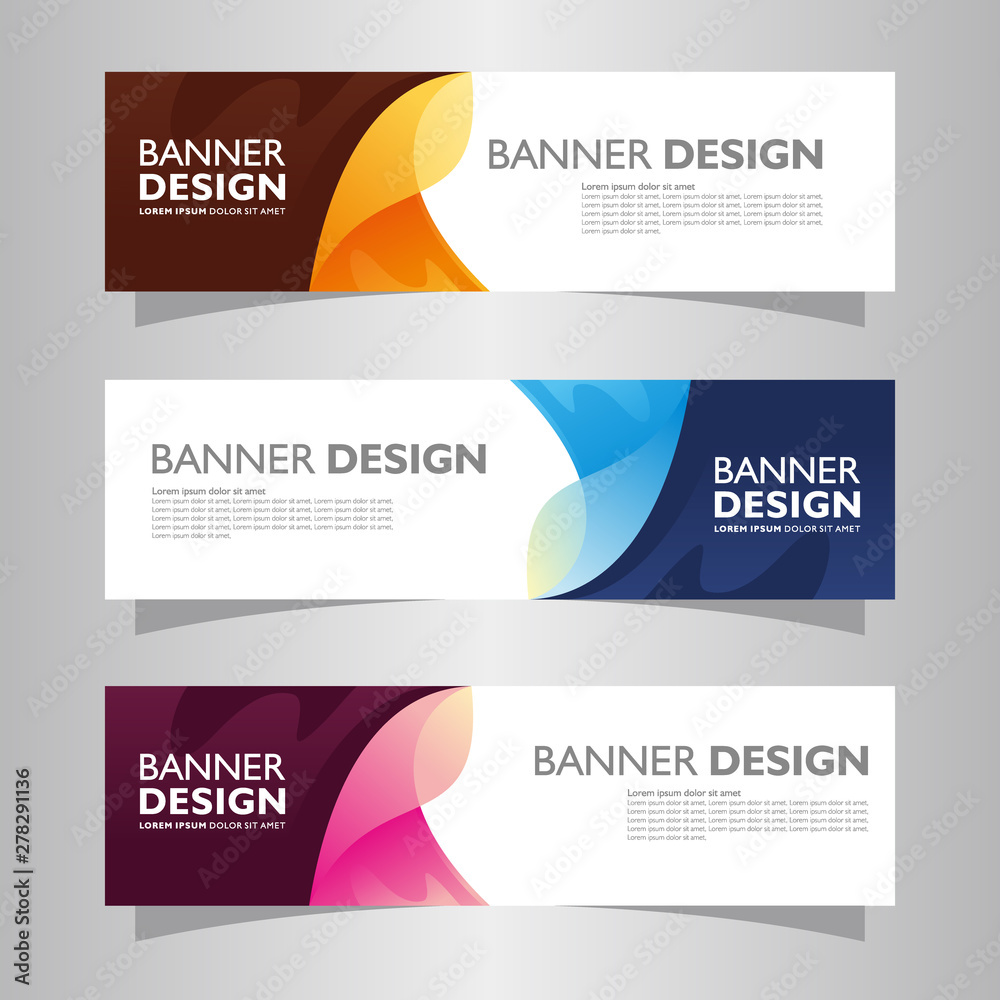 Vector Banner design concept. Modern background template layout business Vector Banner design concept. Modern background template layout business