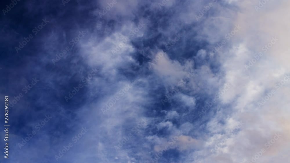 TIMELAPSE OF THE BLUE SKY WITH BEAUTIFUL CLOUDS MOVING FAST IN 4K. TIMELAPSE OF THE BLUE SKY WITH BEAUTIFUL CLOUDS MOVING FAST IN 4K.