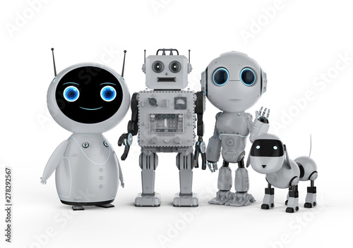 Group of robots photo