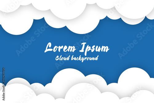 cloud background in the sky in the form of illustrations, as wallpaper, cover or template