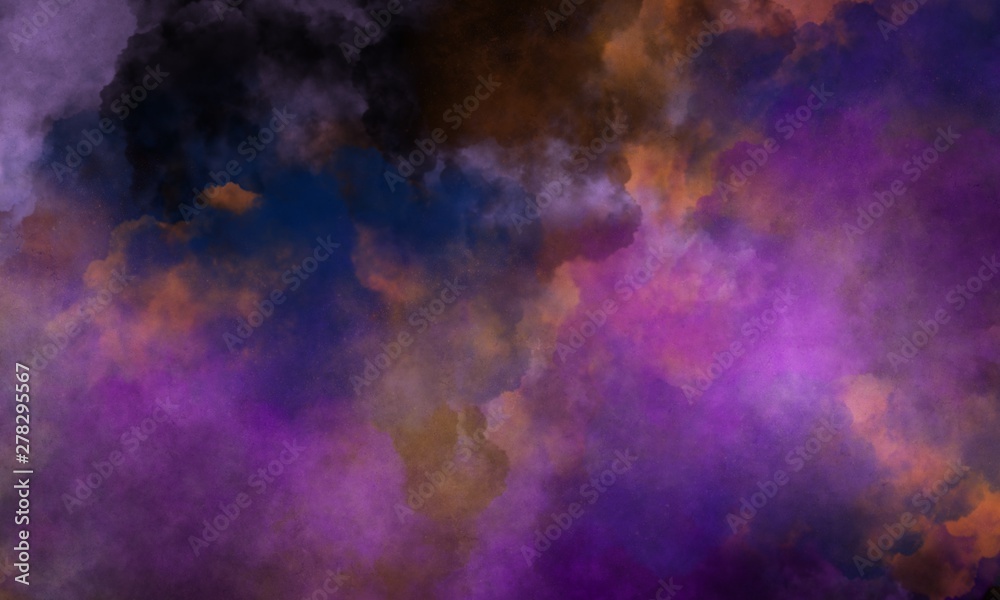 Star and galaxy, space background - Illustration