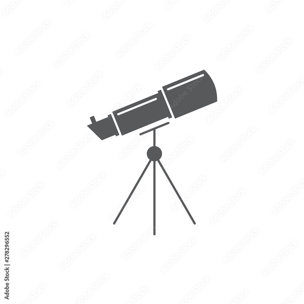 Telescope vector icon,isolated on white background