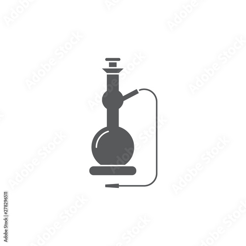 Shisha Pipe line vector icon, isolated on white background
