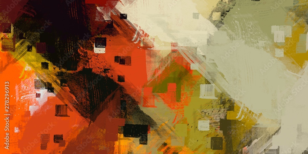 Fototapeta premium Painterly mix. Wall painting. Handmade background. Backdrop material. Color texture. Modern art. Wide brush. Abstract. Oil painting. Colorful pattern. 2d illustration. 