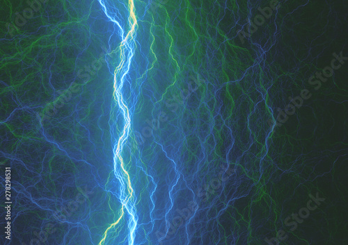 Blue plasma, abstract electrical background