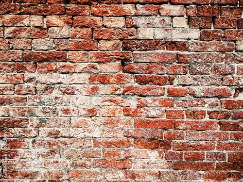 Old red brick wall textures and backgrounds