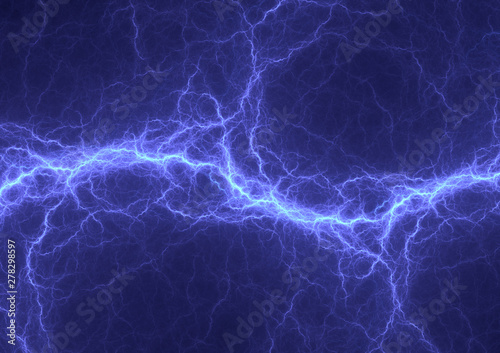 Blue electrical lightning, abstract fractal backf´ground