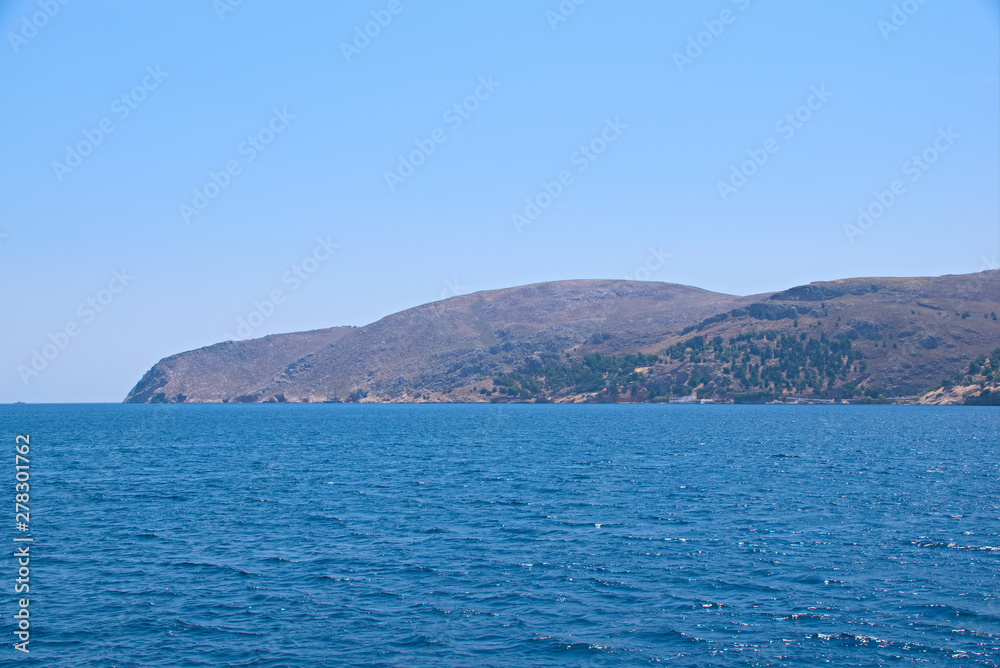 View on coast of a greek island