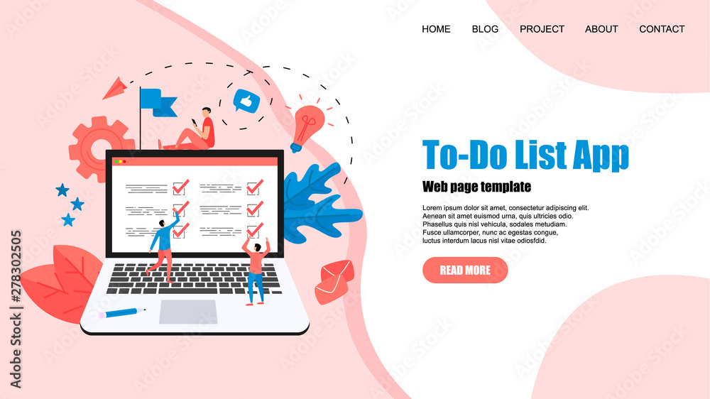 To-Do list apps. Task manager concepts. Online action plan concept. Business, time management To-Do list apps. Task manager concepts. Online action plan concept. Business, time management