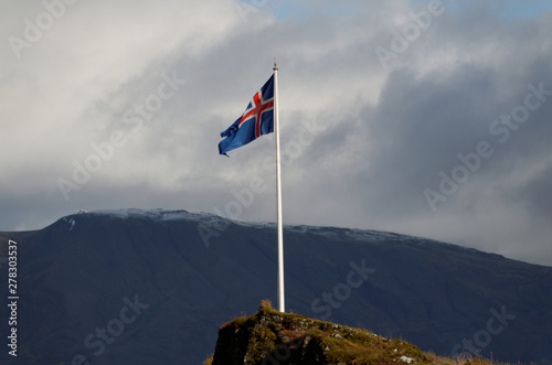 Iceland's flag at Thingvellir