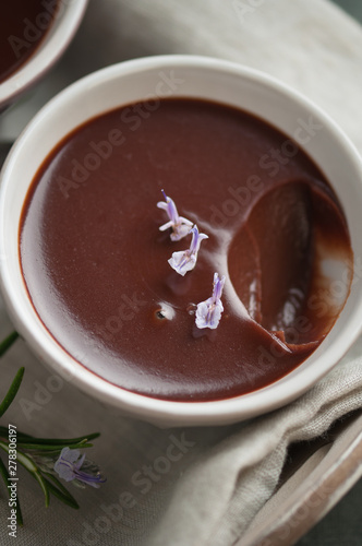 rosemary chocolate pudding photo