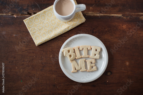 Shortbread Cookie Letters spelling out the words 