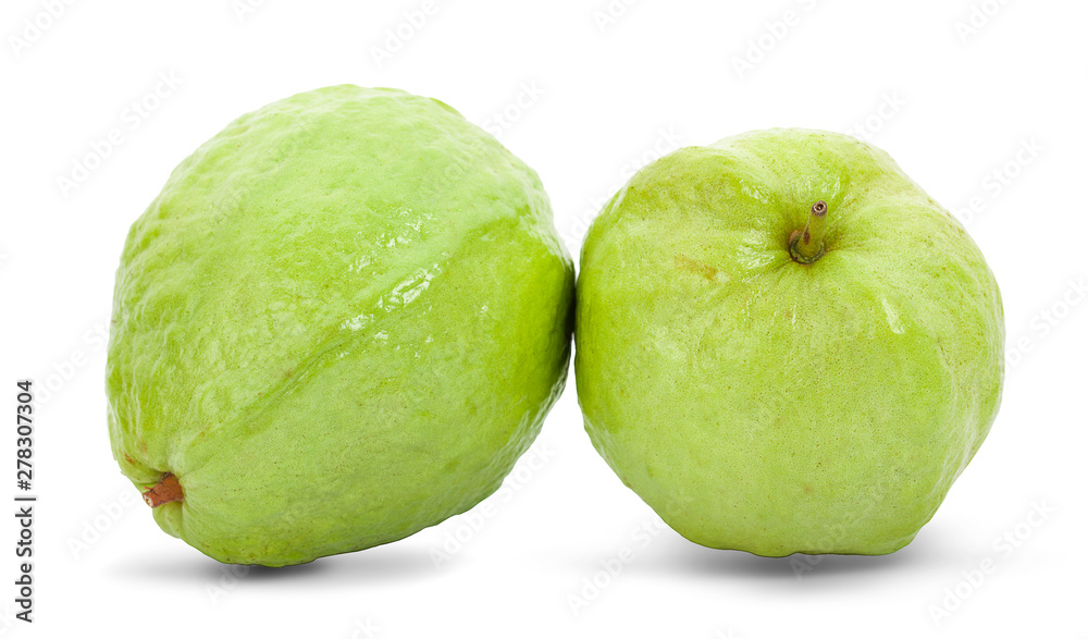 Guava fruit isolated on the white background Guava fruit isolated on the white background