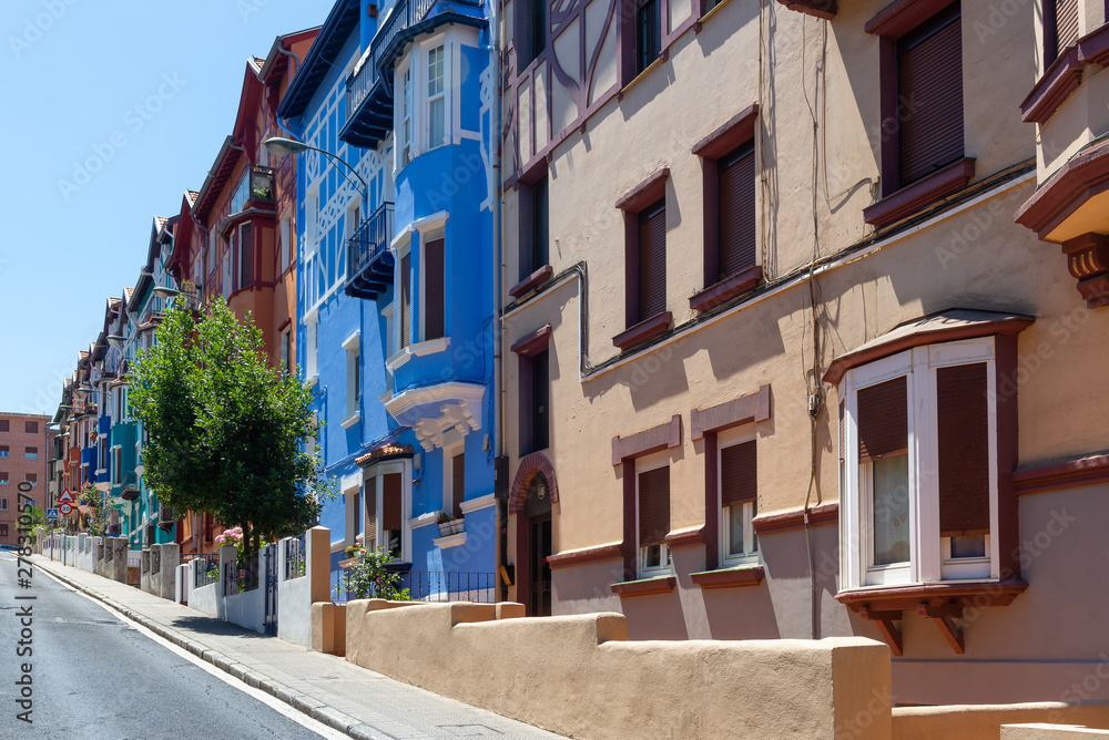 English style houses in Irala neighborhood, Bilbao, Spain