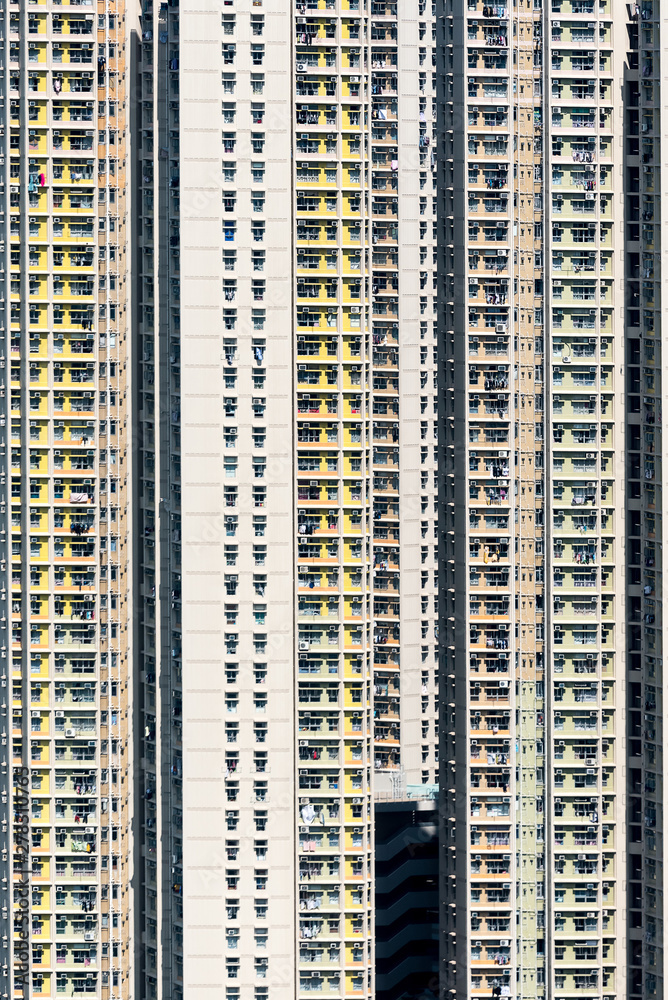 Residencial buildings facades in Hong Kong Residencial buildings facades in Hong Kong