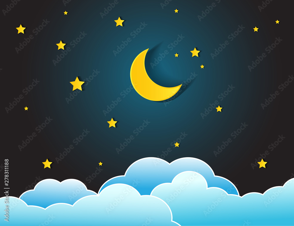 Fototapeta premium moon and stars