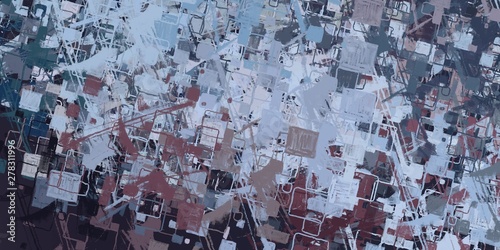 Art wallpaper. Digital canvas. 2d illustration. Texture backdrop painting. Creative chaos structure element.