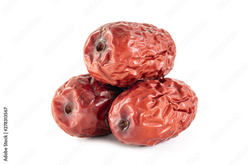 chinese red date isolated on white background chinese red date isolated on white background