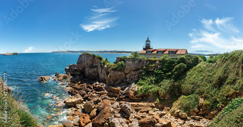 lighthouse on the peninsula in Santander