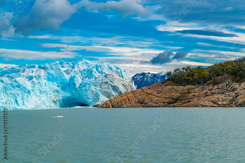 Perito Moreno Glacier on Argentina Lake at Los Glaciares National Park photo