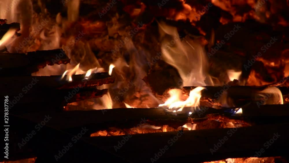Up close view of a burning bonfire Up close view of a burning bonfire