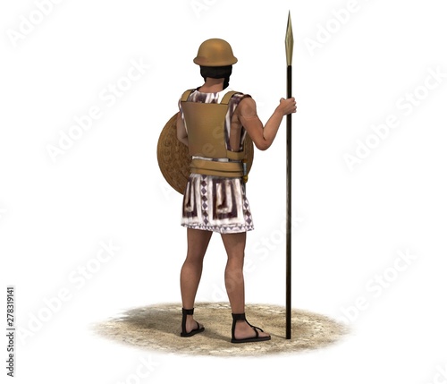 3d render  warrior character  illustration